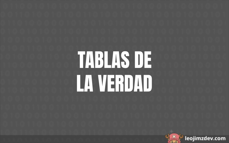 tablas de la verdad